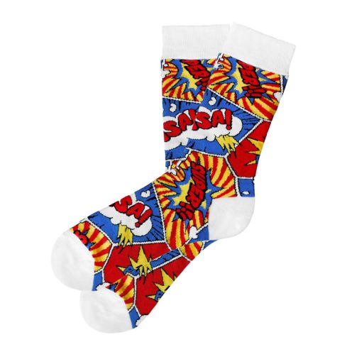 Komiksi stiilis sokid isadepäevaks tekstiga super isa