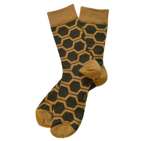 Merserisoidut puuvillaiset sukat kennomusterilla