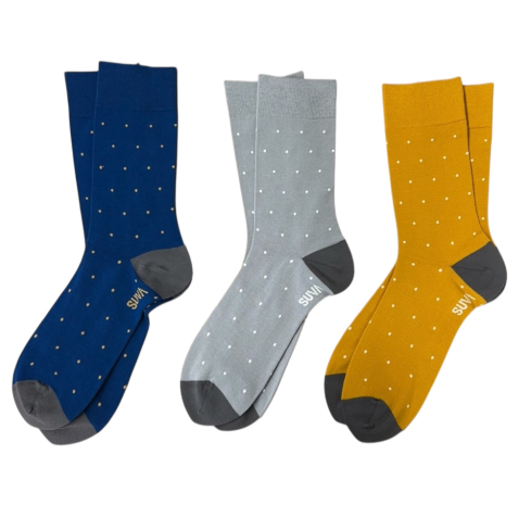 Men's socks 3-pack dotted