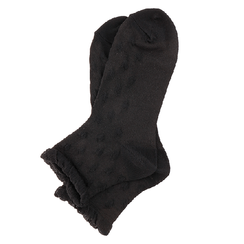 mustad naiste sokid azuursed väikeste lehtedega ja ilusa säärega