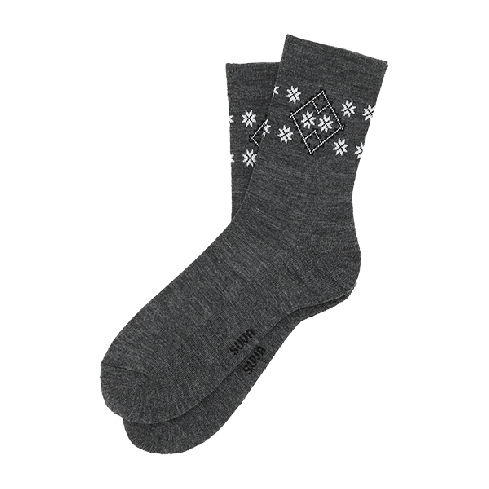 tumehall värvi etno stiilis meeste peenvillased sokid frotee tallaga sääre peal on rombikujuline muster