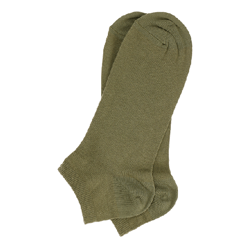 Low cut socks, olive green