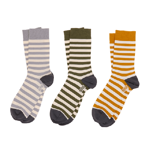 Striped socks for kids 3-pack