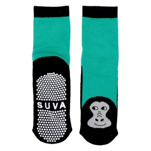 Liukumattomat lasten sukat Gorilla, froteepohja, vihreä