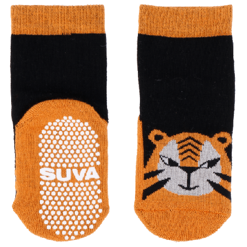 Liukumattomat lasten sukat Tiikeri, musta