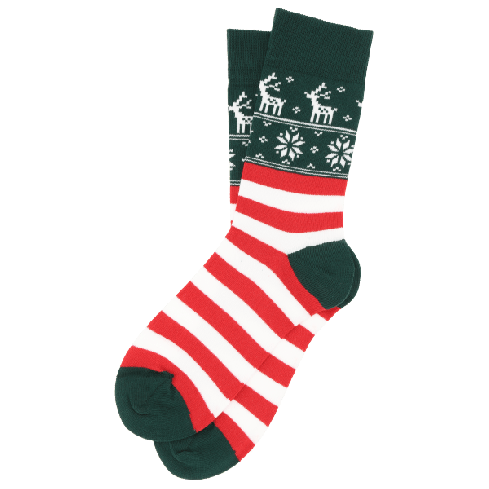 Joulusukat - Porot ja raidat