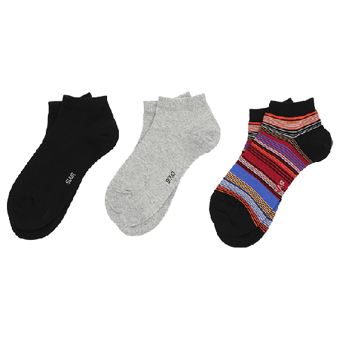 Madalad sokid 3-pakk- triibud