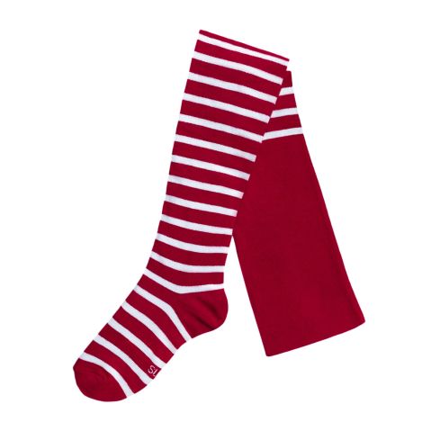 Punased laste sukkpüksid valge värvi triibudega