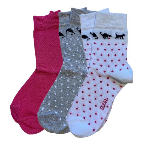 Childrens socks with Cat 3-pack
