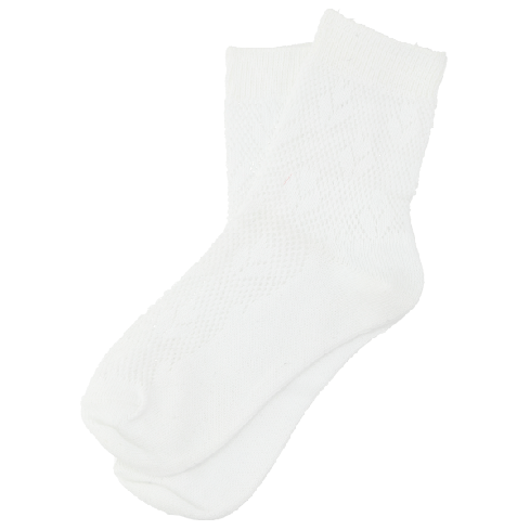 Valkoiset juhlalliset pitsikuosiset lasten sukat