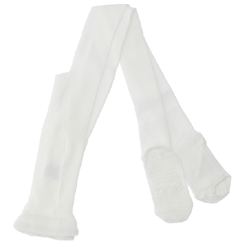 Puuvillased sukkpüksid piduritega, valge