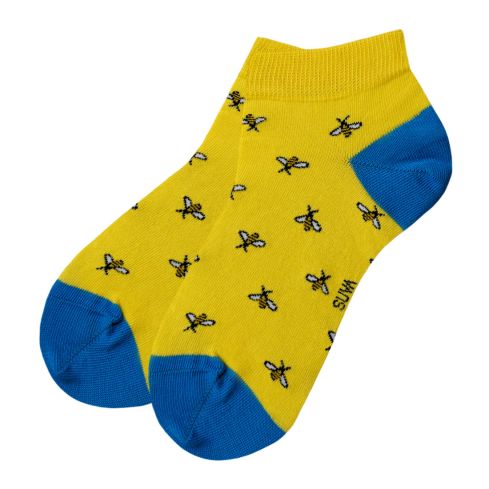 Madalad kollased sokid väikeste mesilastega