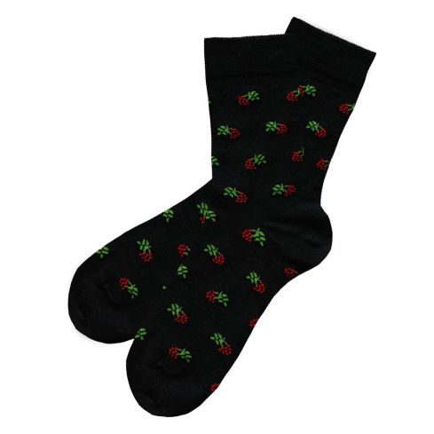 Mustad sokid pihlaka mustriga