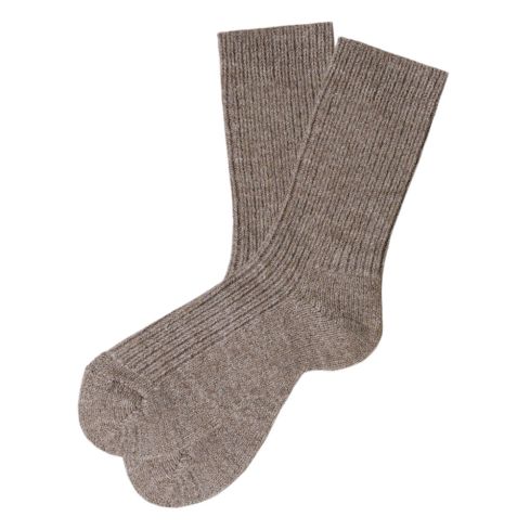 Taupe beez alpaka villast sokid soonik mustriga naistele ja meestele