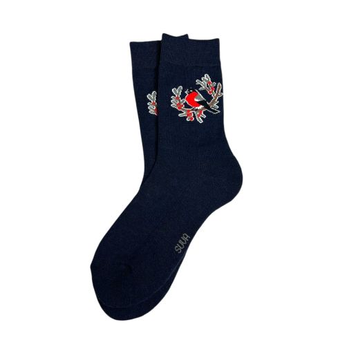 hallid meriinovillased sokid leevike mustriga