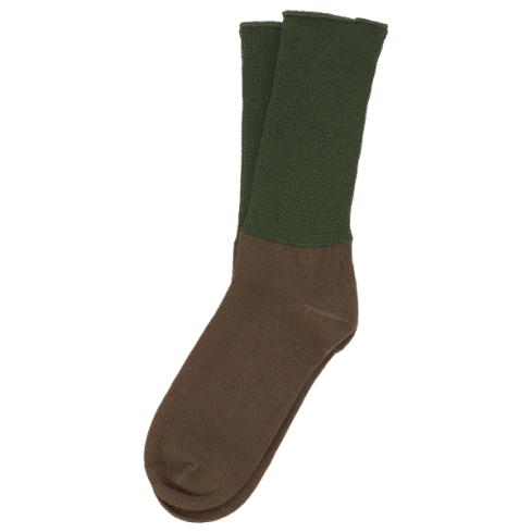 sokid pruun pöiaosa ja khaki roheline sääreosa