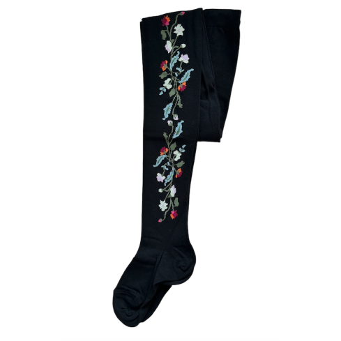 Naiste mustad sukkpüksid Eesti Eno mustriga Saanitekk