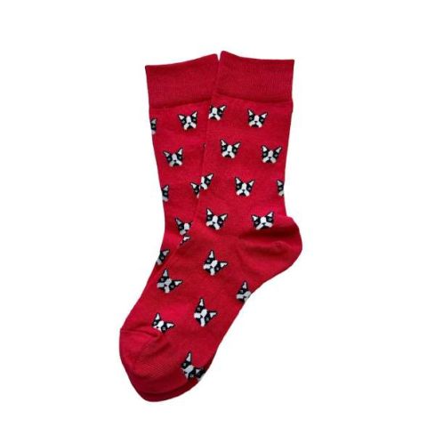 SUVA puuvillaiset sukat ranskanbulldoggikuvioinnilla