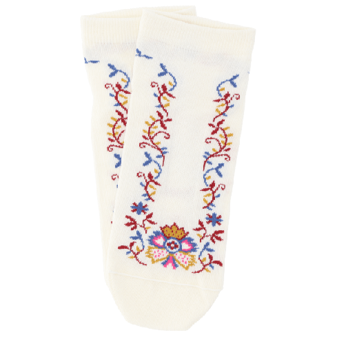 Valged Kihnu mustriga naiste Etno sokid