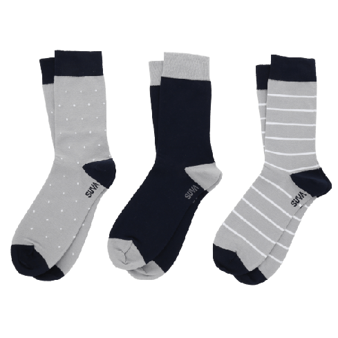 Miesten sukat 3-pakka - Täplät ja Raidat